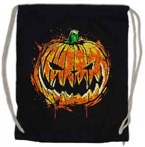 Pumpkin Head Turnbeutel Halloween Face Witch Black Magic Kürbis Gesicht - Picture 1 of 1