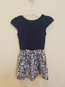 St. Bernard for Dunnes -Navy & White Cap-Sleeve Dress -UK Size/Age 8 Beautiful! - Picture 1 of 4