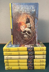 NANCY DREW ~ Lot of 7 YELLOW Matte COVER Hardbacks #1-4, 6, 7, 12 Carolyn Keene - Picture 1 of 12