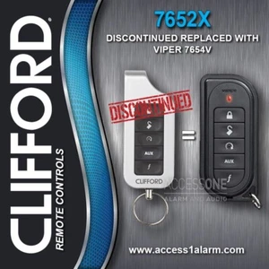 Discontinued Clifford 7652X 1-Way SST 5-Button Replacement Remote Viper 7654V - Picture 1 of 3