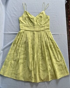 CALVIN KLEIN - LIME GREEN YELLOW COCKTAIL DRESS - SIZE 6 - EXCELLENT CONDITION - Picture 1 of 6