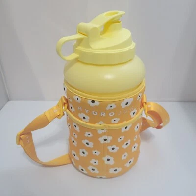 Бутылка для воды HydroJug желтая с цветочным рукавом солома 73 унции без бисфенола А для тренировок в тренажерном зале - Изображение 1 из 4