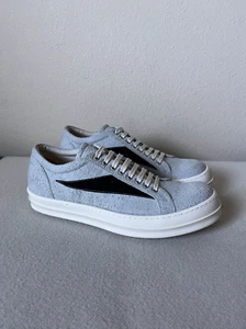 Rick Owens DRKSHDW Vintage Sneaks - Size 41 - Oyster Suede - NEW - Picture 1 of 9