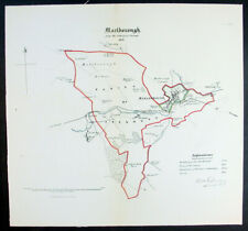 1832 Robert Kearsley Dawson Antique Map City of Marlborough Wiltshire, England