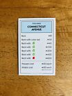 Monopoly 2013 CONNECTICUT AVENUE  Title Deed Card Replacement Piece HASBRO