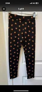 Leggings forrados de lana Lily & Dan niñas talla L 10-negro corazones arco iris escuela - Imagen 1 de 4