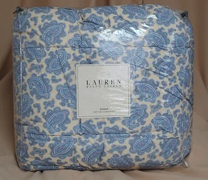 Vintage Ralph Lauren Studio One King Bettdecke ANGF-54 Studio Paisley gelb  - Bild 1 von 14