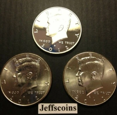 2012 P D S Kennedy Half Dollar Proof, Business Strike Clad Mint Set Kenedy PDS - Image 1 of 4