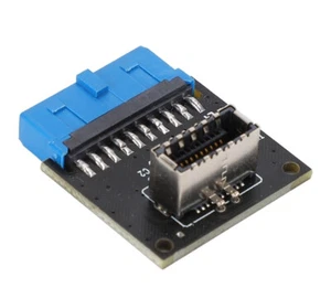 Motherboard Expansion Card USB3.0 Front 19PIN to 3.1 TYPE-E 20PIN Adapter New - Picture 1 of 7