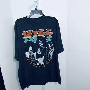 KISS Shirt Adult 2XL Gray Music Band Rock and Roll All Nite Tee Mens - Picture 1 of 5