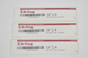 Hu-Friedy Dental Hatchets SET of 3 - GF14 Gold Foil #41 Round Handles - NEW - Picture 1 of 6