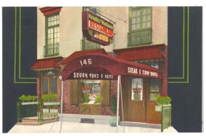 NYC - Foresters' Rendezvous SWISS RESTAURANT 84th St. ca 1940s LINEN RESTAURANT - Picture 1 of 2
