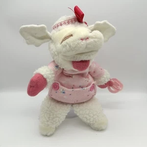 Baby Lamp Chop Plush Puppet with Baby Pacifier 1990 Pink Shari Lewis Vintage 12" - Picture 1 of 7