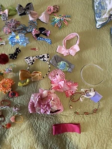 Huge Lot (63) pcs Toddlers young girls Hair bows, Clips, Jamie Rae Hat - Picture 1 of 3
