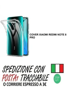 COVER CUSTODIA PER XIAOMI NOTE 8 PRO TRASPARENTE TPU MORBIDA ULTRASLIM - Picture 1 of 4