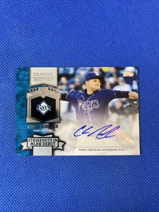 2013 Topps UPDATE Chasing History Chris Archer Tampa Bay Rays Autograph AUTO