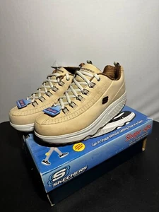 Skechers Shape-Ups Women’s  Shoes Suede Tan Walking Sneakers  Size 9 - NEW - Picture 1 of 14