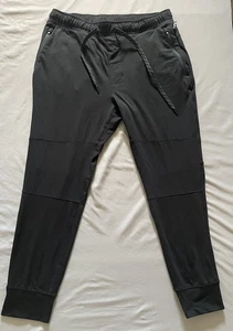 American Eagle AE 24/7 Jogger Mens Medium Black Active Sweatpants Zip Pockets - Picture 1 of 9
