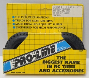 Vintage Pro-Line 1001 Razor Back 1.5" RC Tire Tamiya 101-F  1/10 NEW USA - Picture 1 of 6