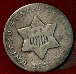 1851 Philadelphia Mint Silver Three Cent Coin - Picture 1 of 2