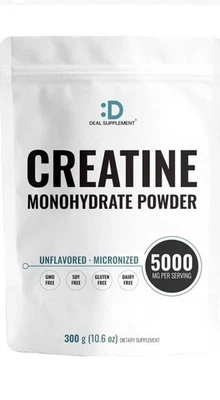 Creatina instantânea monohidratada em pó ganho muscular 5000mg por porção (5g) 60 porções - Imagem 1 de 4