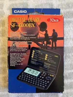 Vintage CASIO SF-4300 BX Digital Diary 32KB in Original Box Ex. Condition CG D43 - Image 1 of 4