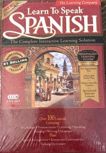 The Learning Company Learn To Speak Spanish 4 CD's-Brand New-SHIPS N 24 HRS - Picture 1 of 5