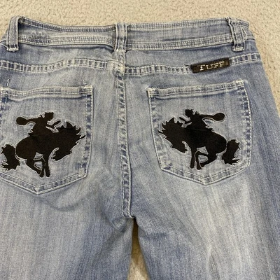 Cowgirl Tuff Jeans Womens 30x33 Western Rodeo Bootcut Stretch Embroidered Denim - Image 1 of 4