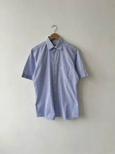 Givenchy Men Cotton Striped Short Sleeve Button Up Shirt size M - Picture 1 of 9