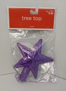 Target * Glittery Purple Tree Top Star * New - Picture 1 of 3