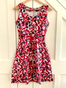 WHITE STUFF UK 8-10 BEAUTIFUL ROSES RED AND NAVY EXCELLENT NO TAGS - Picture 1 of 8