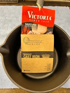 Cacerola de Hierro Fundido Victoria, Olla de Hierro Fundido, Hecha en Colombia, 2QT - Imagen 1 de 3