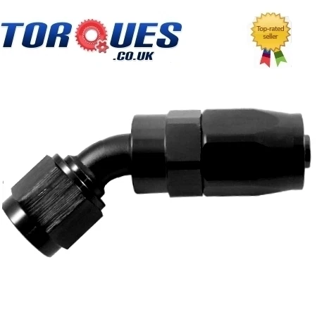 TORQUES Accesorio de manguera negra sigilosa AN -8 (8AN JIC -8 AN8) 30 grados