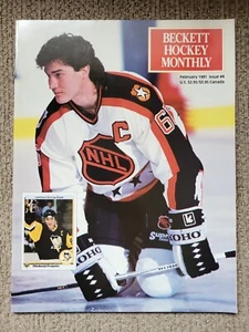February 1991 Beckett Hockey Issue #4 Mario Lemieux Penguins Joe Sakic - Picture 1 of 2