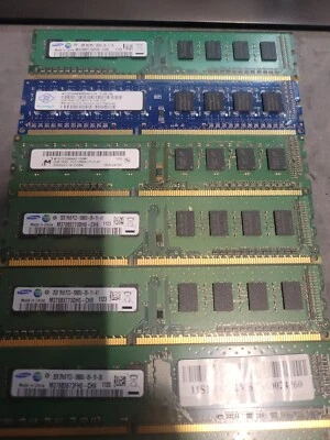 Lote de 20 GB de (10) Memoria de escritorio mixta 2 GB PC3-10600/8500/12800 RAM DDR3 - Lote 3 Foto 1 de 4