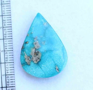 19,00 Kt 19*27 mm Natürlicher Birnen Cabochon Kingman Blau Türkis Loser Edelstein - Bild 1 von 4