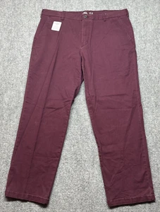 Pantaloni chino Izod acqua salata da uomo taglia 38x30 marrone piatti anteriore dritti nuovi - Foto 1 di 10