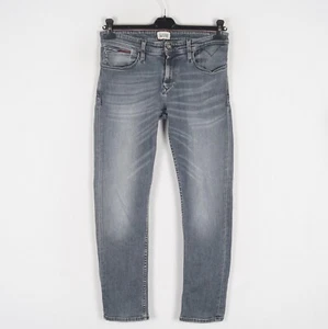 HILFIGER DENIM Men's Jeans Size W30 L28 Slim Fit Tapered Grey Zip Stretch - Picture 1 of 7