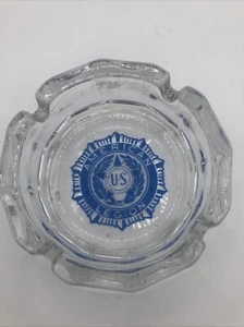 Vintage Glass Ashtray- U.S. American Legion Round Cigarette size Collectable - Picture 1 of 5