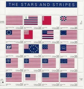2000 33 cent Stars and Stripes full Sheet of 20, Scott #3403, Mint NH - Picture 1 of 1