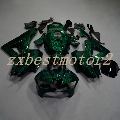 Kit de carenado de fibra de carbono forjado para Honda CBR600RR 2013-2023 juego de carrocería verde Foto 1 de 4
