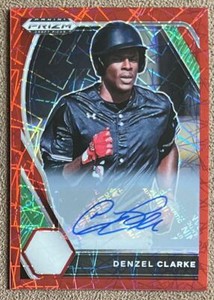 Denzel Clarke 2021 Panini Prizm Draft Picks Red Velocity Autograph RC #PDP127 