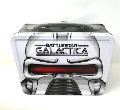BATTLESTAR GALACTICA Cylon Tin Tote Gift Set SDCC 2012 Exclusive LE 1500 Sealed Foto 1 de 4