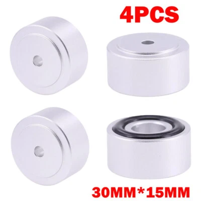 4pack Silver Amplifier Feet HIFI Turntable Feet Audio Speaker Isolation Feet Pad - Image 1 of 4
