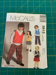 McCalls Uncut Girls Vest, Pants, Skort,& Shirt Sewing Pattern Size 3-6 - Picture 1 of 2