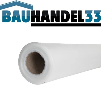 BAUHANDEL33 KG Baufolie, Abdeckfolie, Estrichfolie, transparent, 4 x 100 m, echte 30 my