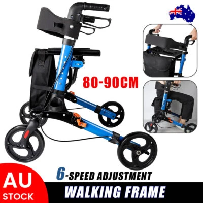 Folding Rollator Walker Safety Mobility Aid Wheelchair Lightweight for Seniors - image 1 of 4