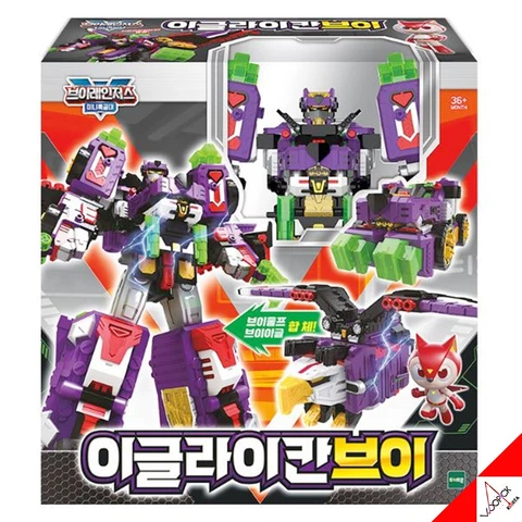Mini Force V-Rangers EAGLELYCAN-V Transformer Robot Wolf Toy Eagle Lycan 2023 Cover