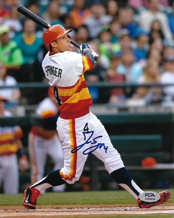 GEORGE SPRINGER signed auto HOUSTON ASTROS 8X10 photo WORLD SERIES w/ COA PSA - Image 1 of 1