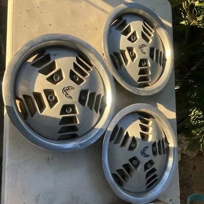 1984 1985 PONTIAC FIREBIRD STEEL RIM HUBCAP WHEEL COVERS #25596 OEM 14(SET OF 4) - Image 1 of 3